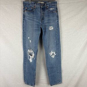 NWOT Levi's Wedgie Button-Fly Distressed Jeans Size 25